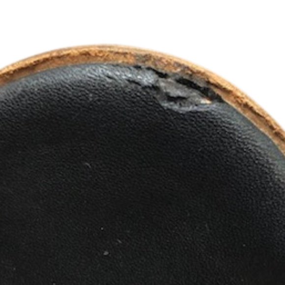 Lucky Brand Black Peep Toe Leather Flats - 8.5 - Picture 5 of 9